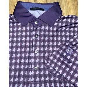 Greyson Wolf Creek Performance Golf Polo Men's Medium, Wolf Print All Over